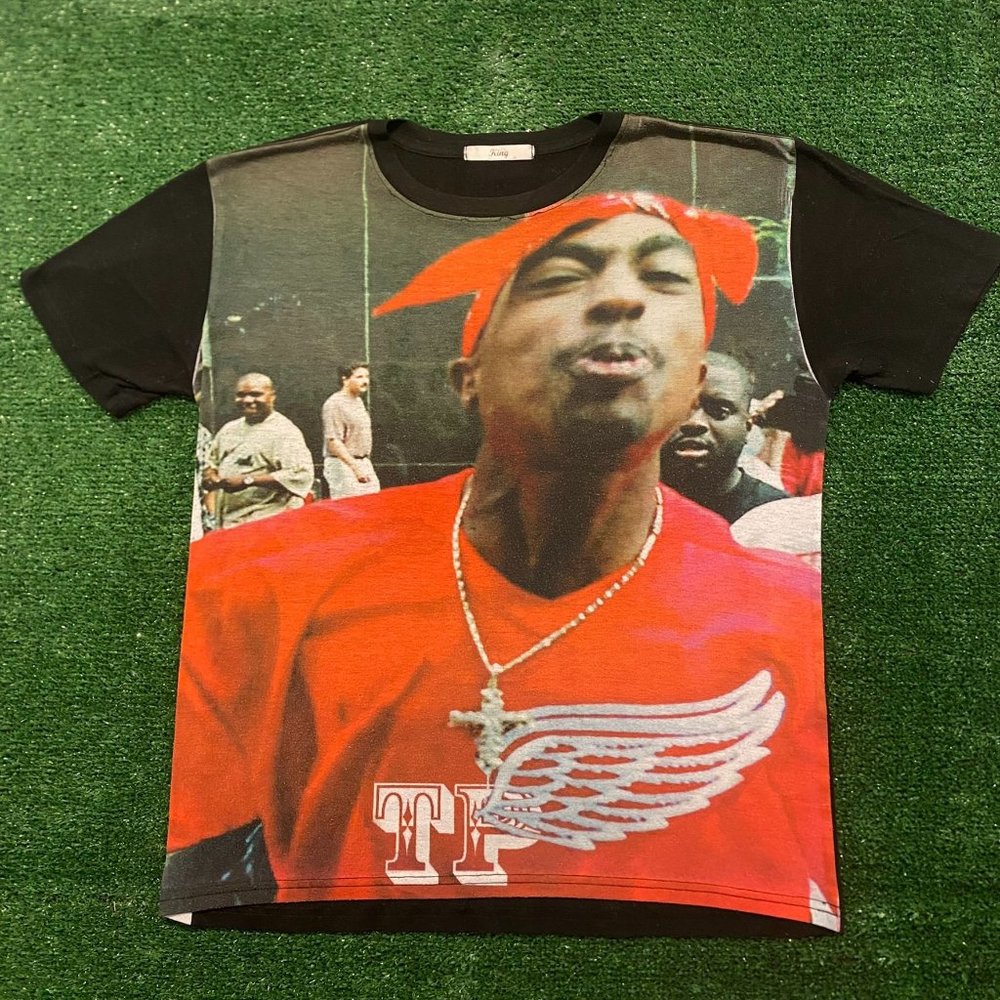 Vintage Y2K Tupac Shakur T-Shirt AOP All Over Print 2PAC Hip Hop Big Print
